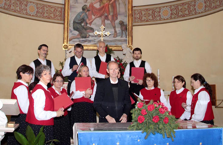Registrazione in chiesa a Sanguarzo (UD) di 13 tracce per la creazione del disco celebrativo per i 40 anni del Coro Pod Lipo (San Pietro al Natisone).